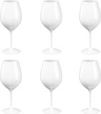 Santex 6x Witte of rode wijn wijnglazen 51 cl/510 ml van onbreekbaar wit kunststof - herbruikbaar