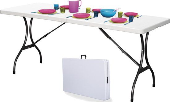 Viking Choice Campingtafel - Klaptafel - 180x70x72 cm - wit