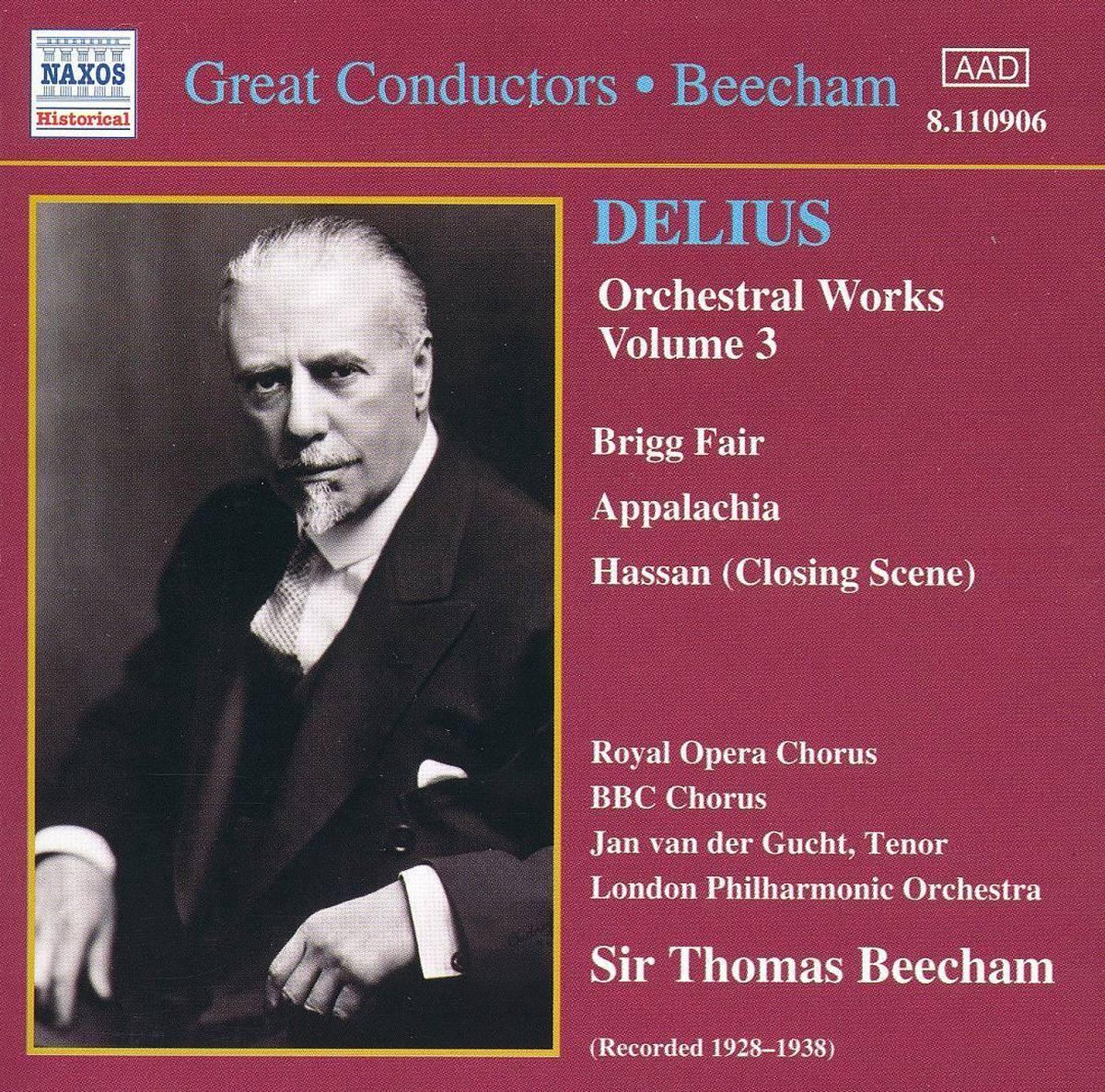 OUTHERE Delius: Orchestral Works Vol 3 / Beecham, London Philharmonic et al