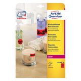 Avery L7670R-25 - Etiketten - Rood - Papier - 63,5 mm