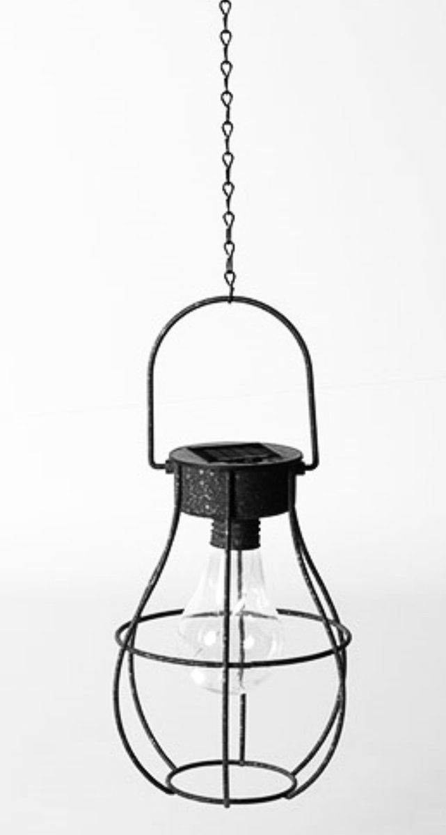 Countryfield Solarhanglamp Lomax Zwart - L14B14H17CM
