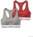 Calvin Klein Underwear Calvin Klein Bralette 2-pack Punch Pink/grey Heather Dames Maat M