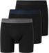 Schiesser 3PACK Long-Shorts - 95/5 Multipacks - Onderbroek Heren zwart