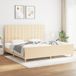 Maison Exclusive - Cadre de lit sans matelas crème 200x200 cm tissu