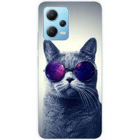 Xiaomi Silicone Case for Redmi Note 12 5G, Poco X5 Cat with Glasses