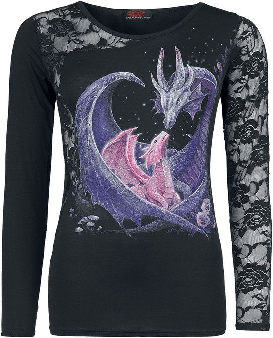 Spiral Maternal Instincts Dames Shirt met lange mouwen - zwart - M