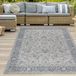 Tapis vintage à motif ornemental, gris, 80 x 150 cm