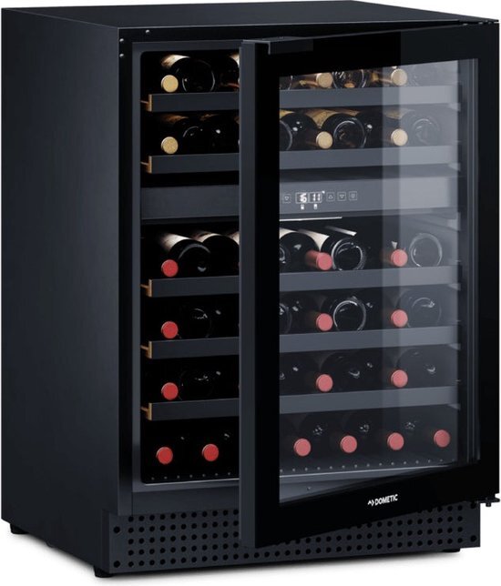 Dometic C46B - dual-zone wijnkoelkast, vrijstaand of inbouw, 46 flessen