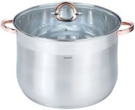 Klausberg 7798 Marmite avec couvercle - 22,4 L - 34 cm - Inox - Induction