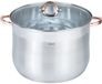 Klausberg 7798 Marmite avec couvercle - 22,4 L - 34 cm - Inox - Induction