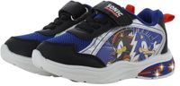 Leomil Sonic - Schoenen voor jongens met lichtjes - Sonic en Shadow Sneakers voor kinderen met klittenband - Lichtgevende kindersneaker - Maat 30 - Zwart