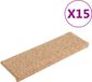 vidaXL Trapmatten 15 st 65x21x4 cm goud rechthoekige rand