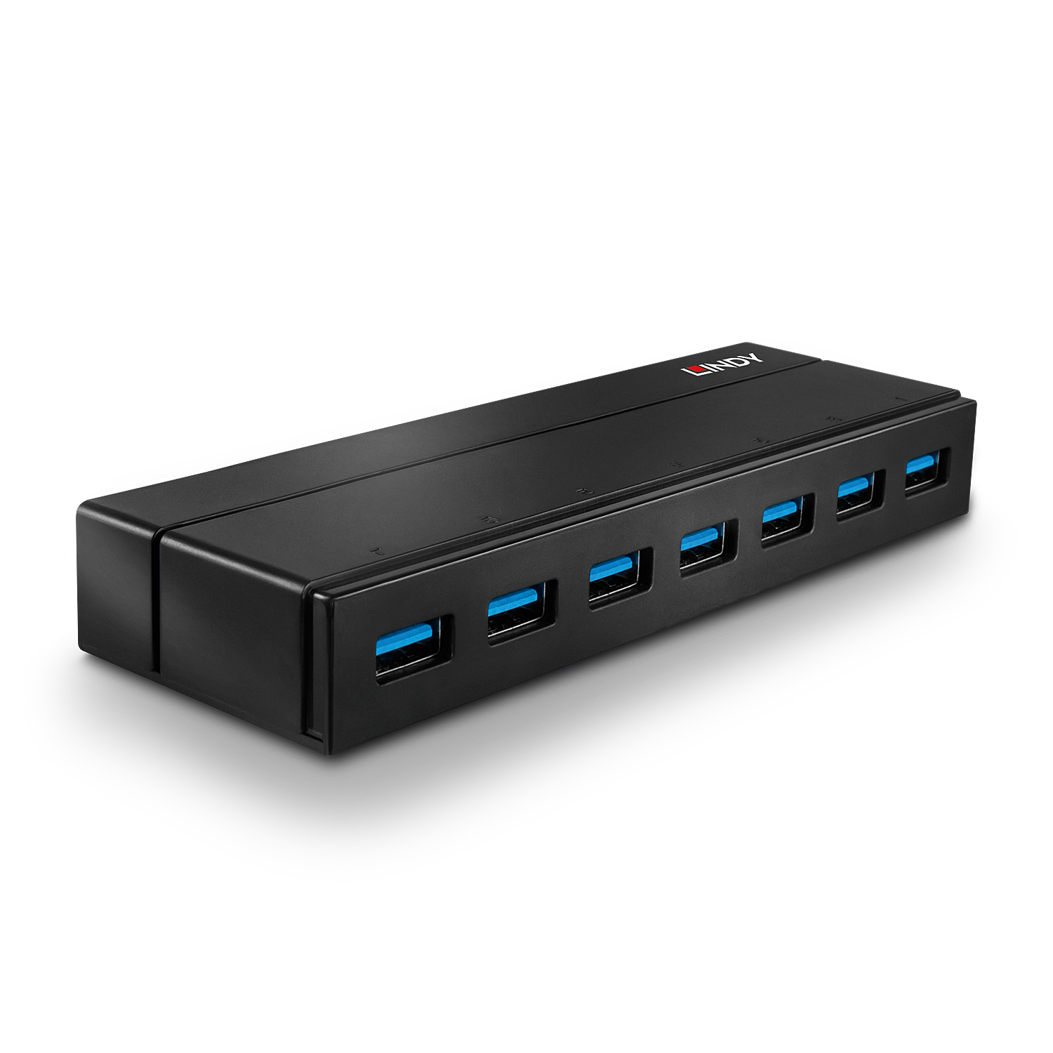 LINDY 43228 USB 3.1 Gen 1 Hub - 7 poorten - Zwart
