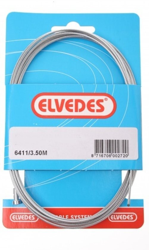 Elvedes Binnenkabel Rem Achter 6411 Verzinkt 3500 Mm Zilver