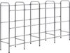 vidaXL Opbergrek voor 12 kratten 190x33x116 cm staal zilverkleurig