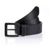 Tom Tailor Denim - TTSAM leren riem met vierkante gesp - Maat 100 - black uni