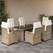Maison Exclusive - Ensemble de jardin, 7 pièces, avec coussins, beige, en polyrotin