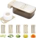 Rasp multifonctionnel - Rasp de table - Avec 5 lames en acier inoxydable - Zesteur râpe premium - Râpe de cuisine avec récipient - Râpe à fromage - Râpe à légumes - Kaki - Lavable au lave-vaisselle