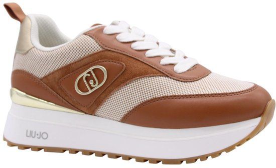 Liu Jo - Lage sneakers - Leer - Bruin - Vrouwen - Maat 37
