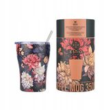 Garthen Luxe Thermosbeker 350ml - Bloemenprint, Lekvrij, Inclusief Rietje