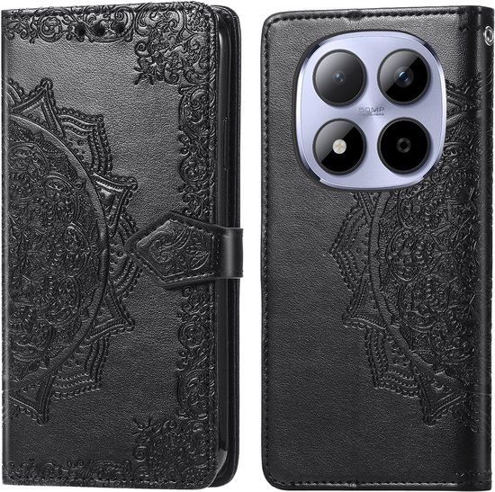 imoshion Hoesje - Geschikt voor Xiaomi Redmi Note 15 Pro (4G) - Mandala Bookcase - Zwart