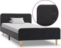 vidaXL Bedframe jute donkergrijs 100x200 cm