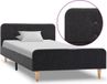 vidaXL Bedframe jute donkergrijs 100x200 cm