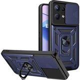 Techsuit Hoesje geschikt voor Motorola Edge 50 Pro - Camshield Back Cover - Blauw