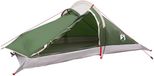 vidaXL Tente de randonnée 2 personnes vert Polyester avec revêtement PU