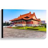 Merkloos / Sans marque Canvas Nationale Concertzaal van Taiwan 60x40 cm Foto op Canvas Schilderij Wanddecoratie