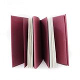 Artway Boomvrij Donker Mauve Accordeon Schetsboek/Notitieboekje - 16 x 12cm - 120gsm Wit Katoen Lappenpapier
