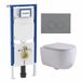 Geberit QeramiQ Dely Swirl Toiletset - Mat Wit
