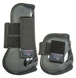 HKM Peesbeschermers & strijkkappen set Donkerbruin/Zwart Pony
