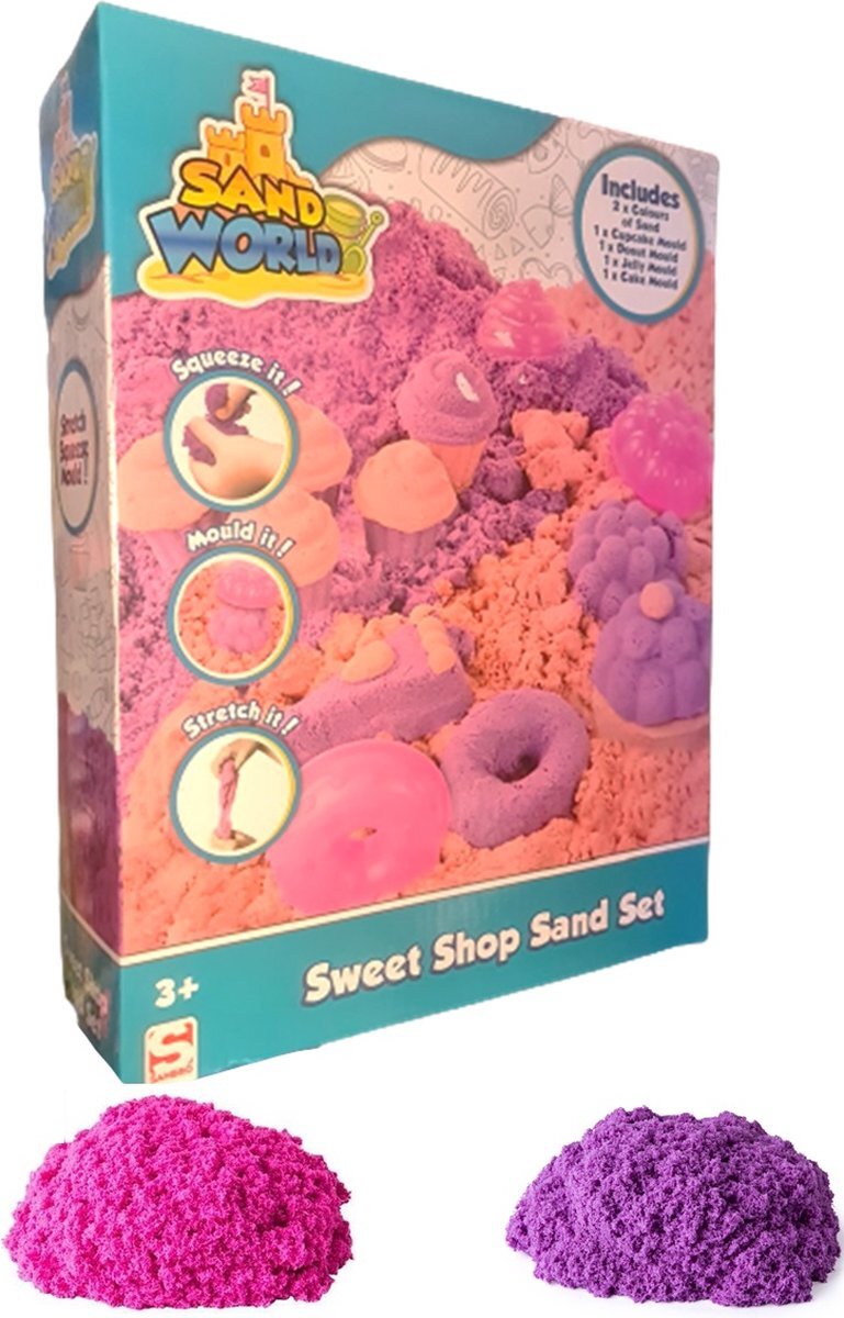 Sambro Sand World Magic Sand - Roze - Paars - Speelset - Kinetic speelzand