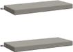 vidaXL Coussins de banc SOEST 2 pièces 100% Polyester Gris 120 x 50 x 8 cm