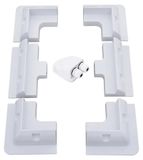 Support de montage pour panneau solaire - Support de montage pour panneaux solaires - ABS-plastique - Étanche - Convient aux camping-cars, caravanes et bateaux - Blanc
