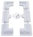 Support de montage pour panneau solaire - Support de montage pour panneaux solaires - ABS-plastique - Étanche - Convient aux camping-cars, caravanes et bateaux - Blanc