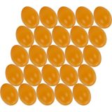 Hobby knutsel eieren - 25x - 6 cm - orange - kunststof - decoratie paaseieren