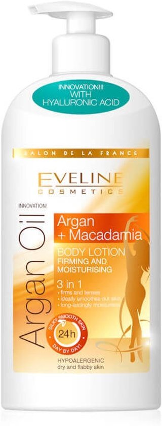 Eveline Cosmetics Argan Oil Macadamia Firming & Moisturizing Body Lotion 3in1 350ml