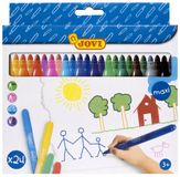 Jovi Maxi lavable feutres en couleurs mélangées - étui 24 pièces.