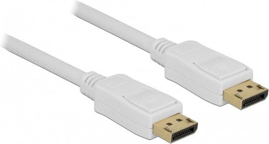 Delock Premium DisplayPort kabel - versie 1.2 (4K 60Hz) / wit - 5 meter