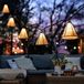 Guirlande lumineuse à énergie solaire avec 10 lampes coniques, résistant aux intempéries, convient pour jardin et balcon
