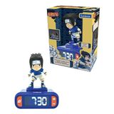 Lexibook Sasuke RL800NA1LXB Wekker met nachtlampje, geluiden en melodieën, LCD-display met achtergrondverlichting, helder, snooze, RL800NA1LXB