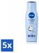NIVEA 5 flacons de shampooing Classic Care - 250 ml - Pack économique - 5 pièces