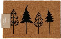 Boltze Home Deurmat Kokosvezel 60x40cm Dennenprint Winter