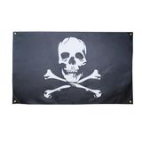 AZ FLAG Vlag Piraat Schedel en Botten 150x90 cm Licht Polyester 4 Ringen