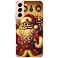 Samsung Galaxy S22 Plus Bedrukt siliconen hoesje pere noel vintage