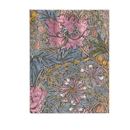 Carnet William Morris - Morris Pink Honeysuckle (William Morris) Midi Unlined Hardcover Journal
