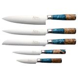 Katana Saya Elements 6-delige messenblokset Oceaanblauw