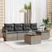 Maison Exclusive - Set de six coussins de banc de jardin, gris, en polyrotin